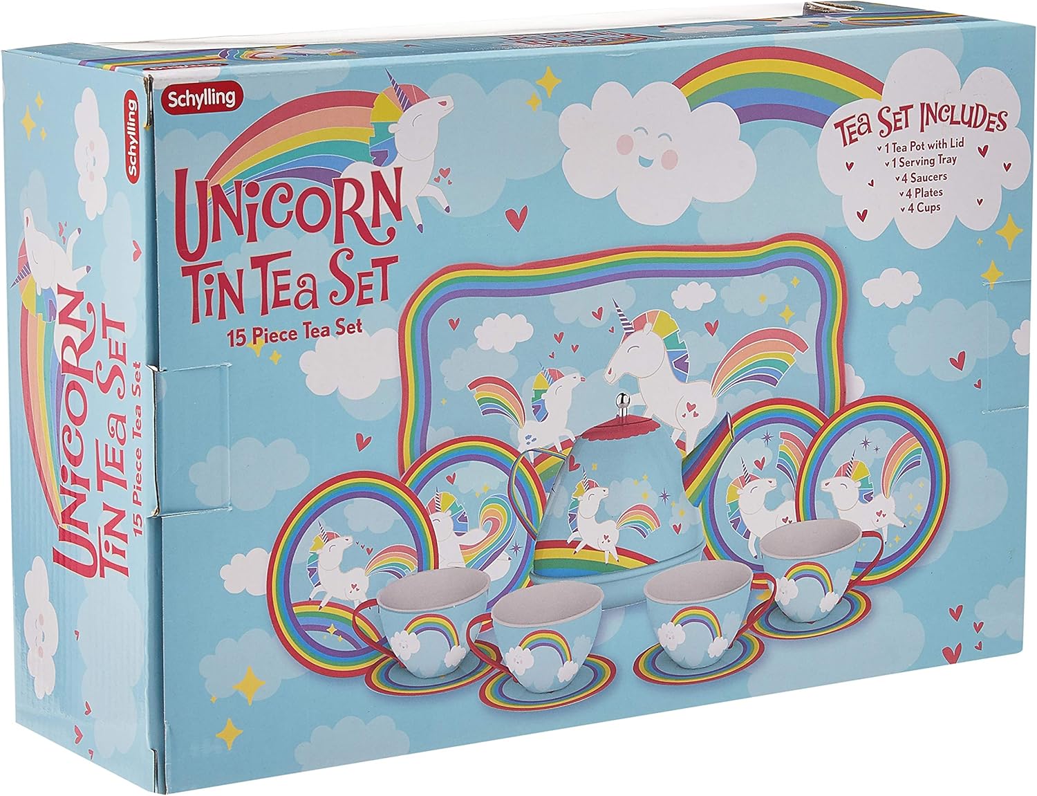 Schylling Schylling Unicorn Tin Tea set - Image 2